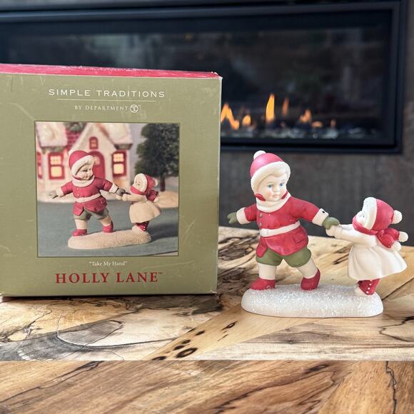 Department 56 Other - 2002 Department 56 "Take My Hand" Simple Traditions Holly Lane Figurine, Holiday